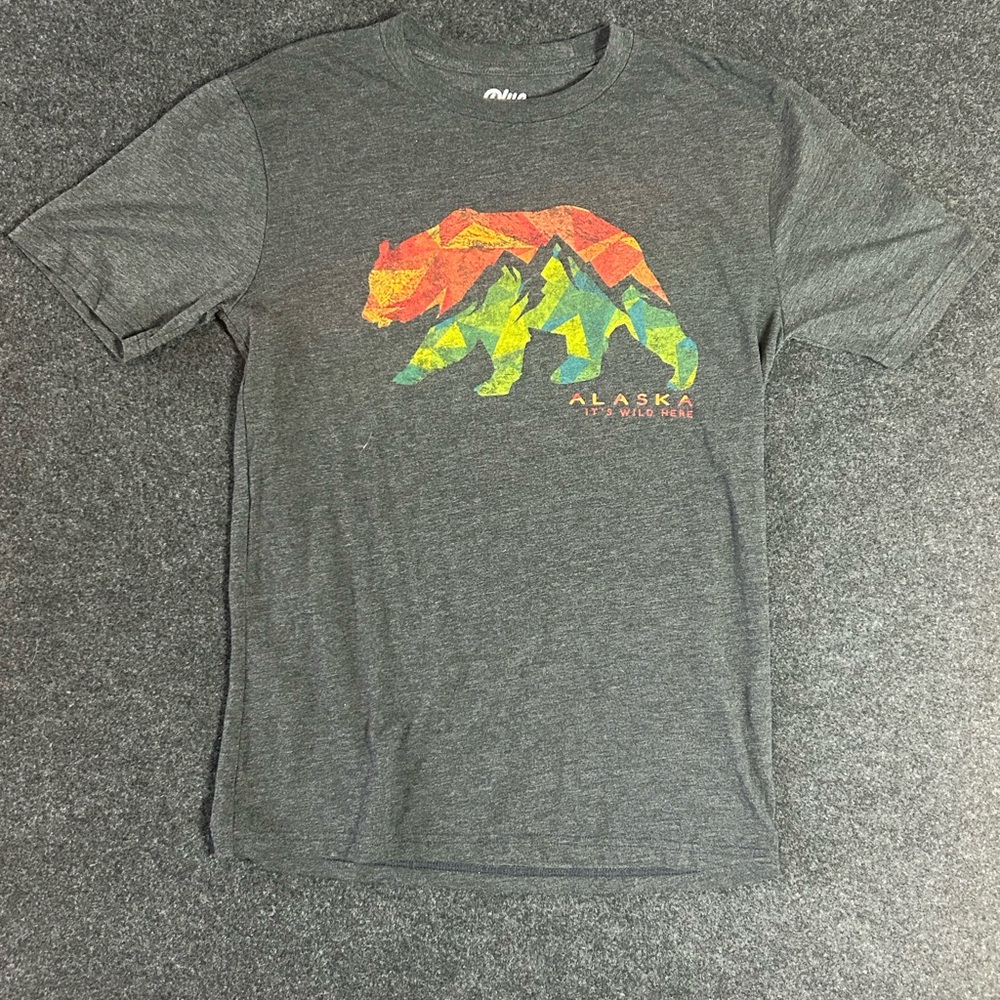 Blue 84 Charcoal Alaska Bear Graphic Tee